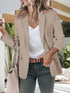 Beige Damen Bürojacke | klassische Blazerjacke mit Knopf
